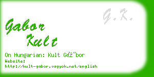 gabor kult business card